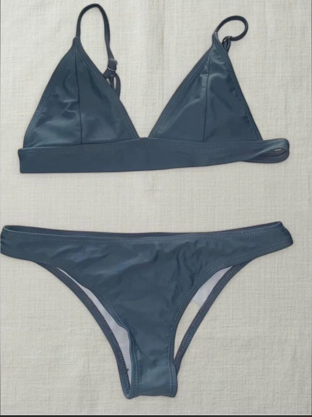 Extreme Cheeky Women’s Blue Triangle Bikini Set - Picture 3 of 6